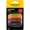 Image de Clé Usb Intenso Rainbow Line 3502463 Usb 2.0 8 Go Pack De 3