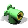 Image de Aquatherm - Rh Green Pipe Surface Plate Elbow Dimensions : Ø25mm X 3/4' X 3/4