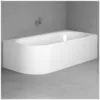 Image de Bette Lux Oval V Baignoire D'Angle Silhouette 175x80x45cm, 2 Inclinaisons Dos, , Installation Dans Le Coin Droit, 3435celvs, Coloris: Blanc Avec Betteglasur Plus - 3435-000celvs,plus