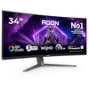 Image de AOC Gaming Moniteur Incurvé, AG346UCD 34" 175Hz QD-OLED Dalle, 0.03ms GtG, HDR400 TB, FreeSync Prem. G-Sync Comp. Ajustable en Hauteur, Haut-parleurs, USB Hub(3440x1440 HDMI 2X 2.0 DP 1x 1.4) Noir en occasion ou reconditionné