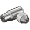 Image de goobay Coupleur coaxial coudé avec fixation par vis (Bulk)