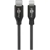 Image de Goobay - Câble De Charge Et De Synchronisation Lightning Vers Usb-c , 1 M, Noir, Câble Mfi Pour Apple Iphone/ipad. Longueur De Câble 1 M