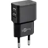 Image de Chargeur secteur Goobay 2x ports USB-A 12W (Noir) #5POURCENT