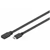 Image de Rallonge Usb-c , Usb 3.1 Gen 1, 1 M, Noir, Connecteur Usb-c  Prise Femelle Usb-c . Longueur De Câble 1 M