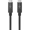 Image de Goobay 49254 Câble de charge et de synchronisation USB-C PD 100W, 1 m, noir - pour appareils avec port USB-C  (Gen.3.2), noir