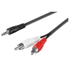 Image de Goobay 50196 câble audio 3 m 2 x RCA 3,5mm Noir, Rouge, Blanc - Neuf