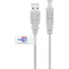 Image de Goobay USB AB 300 HiSpeedCert 2.0 3m c  ble USB A USB B Gris
