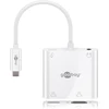 Image de Goobay 52418 Adaptateur multiport USB-C  vers HDMI , VGA, Power Delivery, 100 W, blanc - étend un port USB-C  vers un port HDMI , un port audio 3,5 mm et un port VGA