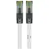 Image de Câble Patch Rj45 (cat 6a, 500 Mhz) Avec Cat 8.1 Câble Brut S/ftp, Blanc, Conducteur En Cuivre Sans Oxygène (ofc) À 99,9 %, Awg 24, Gaine De Câble Sans Halogène (lszh). Longueur De Câble 20 M