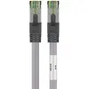 Image de Goobay 55142 Câble patch RJ45 (CAT 6A, 500 MHz) avec câble brut CAT 8.1 S/FTP, gris, 15 m - Conducteur en cuivre sans oxygène (OFC) à 99,9 %, AWG 24, gaine de câble sans halogène (LSZH)