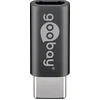 Image de Goobay 56635 Adaptateur USB-C  vers USB 2.0 Micro-B, gris, noir - USB-C  mâle > USB 2.0-Micro femelle (type B)