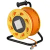 Image de Tambour De Câble Réseau Mobile Rj45, Orange, Câble D'Installation Cat-7a S/ftp (1000 Mhz) Doublement Blindé Et Sans Halogène Sur Enrouleur De Câble Robuste. Longueur De Câble 50 M