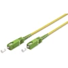 Image de Câble à fibre optique (FTTH), monomode (OS2) jaune, (simplex), 20 m, connecteur SC-APC (8°) > connecteur SC-APC (8°), gaine de câble sans halogène (LSZH), fibre optique (FO). Longueur de câble 20 m