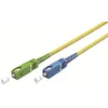 Image de Goobay 59663 Câble à fibre optique (FTTH), monomode (OS2) jaune, jaune (simplex), 15 m fibre optique (FO), connecteur SC-APC (8°) > connecteur SC-UPC, gaine de câble sans halogène (LSZH)