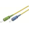 Image de Goobay 59665 Câble à fibre optique (FTTH), monomode (OS2) jaune, jaune (simplex), 25 m fibre optique (FO), connecteur SC-APC (8°) > connecteur SC-UPC, gaine de câble sans halogène (LSZH)