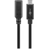 Image de Goobay 61038 Rallonge USB-C  USB 3.2 génération 2, 1 m, noir - USB-C  mâle > USB-C  femelle