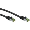 Image de Goobay 61094 Câble patch CAT 8.1 GHMT, S/FTP (PiMF), noir, 2 m - conducteur cuivre, gaine de câble LSZH sans halogène