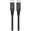 Image de Goobay 61716 Câble Sync & Charge USB-C , USB4  Gen 3x2, 240 W, 0,7 m, noir - USB-C  mâle > USB-C  mâle