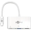 Image de Goobay 62100 Adaptateur multiport USB-C  VGA, PD, blanc, 0.15 m - étend un périphérique USB-C  à un port USB 3.0 et un port VGA