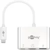 Image de Adaptateur Usb-c  Multiport Avec Hdmi , Pd, Blanc, Étend Une Prise Usb-c  À Une Prise Hdmi  Et À Une Prise Usb-a (usb 3.0).