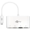 Image de Adaptateur Usb-c  Multiport Avec Hdmi  Et Ethernet, Pd, Blanc, Étend Un Port Usb-c  À Une Prise Ethernet, Une Prise Hdmi  Et Une Prise Usb-a (usb 3.0).