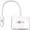 Image de Adaptateur Goobay USB Type C vers DVI-I femelle et USB type C 20cm (Blanc) #5POURCENT