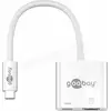 Image de Cable adaptateur Goobay USB type C mâle vers HDMI femelle (Type A) et USB Type C 15cm (Blanc) #5POURCENT