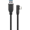 Image de Wentronic 66500 câble USB USB 3.2 Gen 1 (3.1 Gen 1) 0,5 m USB C USB A Noir - Neuf