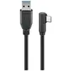 Image de Câble Usb 3.0 Uab-c À 90° Vers Usb-a (2 M) Noir