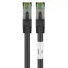 Image de Câble patch CAT 8.1, S/FTP (PiMF), noir, 0,25 m - Conducteur en cuivre sans oxygène (OFC) à 99,9 %, AWG 24, gaine de câble sans halogène (LSZH)