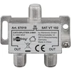Image de Goobay 67019 Répartiteur BK, 2 fois, 2 x out, argent - Répartiteur pour installations BK 5 MHz - 1000 MHz