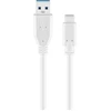 Image de Goobay 67188 Câble USB-C  vers USB A 3.0, blanc, 1 m - USB 3.0 mâle (type A) > USB-C  mâle