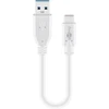 Image de Goobay 67189 Câble USB-C  vers USB A 3.0, blanc, 0,2 m - USB 3.0 mâle (type A) > USB-C  mâle