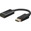 Image de Câble adaptateur Goobay DisplayPort mâle 1.2 vers HDMI femelle (Type A) 10cm (Noir) #5POURCENT