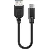 Image de Goobay 67894 Câble USB-C  vers USB A femelle, noir, 0.2 m - USB 3.0 femelle (type A) > USB-C  mâle