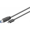 Image de Câble Usb 3.0 Usb-c  Vers B, Noir, Fiche Usb 3.0 (type B) Connecteur Usb-c . Longueur De Câble 1 M