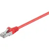 Image de Goobay - Cat 5e Câble Patch, Sf/utp, Rouge, 0,5 M, Conducteur En Aluminium Plaqué Cuivre (cca). Longueur De Câble 0.5 M