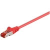 Image de Câble patch CAT 6, S/FTP (PiMF), rouge, conducteur en cuivre (CU), gaine de câble sans halogène (LSZH). Longueur du câble : 2 m