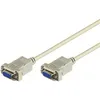 Image de Câble De Raccordement D-sub 9 Broches, Femelle-femelle, Série Null Modem, Prise Femelle D-sub/rs-232 (9 Pôles) Prise Femelle D-sub/rs-232 (9 Pôles). Longueur De Câble 2 M