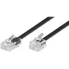 Image de Goobay - Câble Téléphonique Modulaire, Conducteur En Aluminium Plaqué Cuivre (cca), Connecteur Rj45 (8p4c) Prise Rj11 ((6p4c). Longueur De Câble 10 M