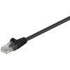 Image de Goobay 68644 CAT 5e Câble patch, U/UTP, noir, 1 m - Conducteur en aluminium revêtu de cuivre (CCA)