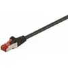 Image de Goobay 68687 CAT 6 Câble patch, S/FTP (PiMF), noir, 0.5 m - LSZH sans halogène, cuivre