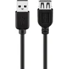 Image de Goobay 68903 USB 2.0 Hi-Speed Verlängerungskabel, Schwarz, 1.8 m - USB 2.0-Stecker (Typ A) > USB 2.0-Buchse (Typ A)