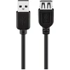 Image de Goobay 68904 Câble d'extension USB 2.0 Hi-Speed, noir, 3 m - USB 2.0 mâle (type A) > USB 2.0 femelle (type A)