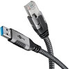 Image de Goobay 70299 changeur de genre de câble USB A RJ-45 Noir, Argent - Neuf
