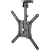 Image de Goobay 70824 Basic Support TV pour plafond Basic (M), noir - Support pour téléviseurs de 23 à 55 pouces (58 - 140 cm), max. 20 kg, orientable latéralement, angle de plafond réglable de manière variable