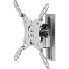 Image de Goobay 71987 Basic Support TV mural Caravan TILT (M), argent - Support pour téléviseur de 13 à 43 pouces (33 - 109 cm), max. 15 kg, entièrement mobile : pivotant et inclinable