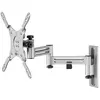 Image de Goobay 71989 Basic Support TV mural Caravan FULLMOTION (M), argent - Support pour téléviseurs de 13 à 43 pouces (33 - 109 cm), max. 15 kg, entièrement mobile : pivotant, inclinable, jusqu'à 3