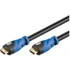 Image de goobay Câble HDMI Premium High Speed avec Ethernet plaqué or noir/bleu 5 m (1 paquet souple)