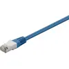 Image de Goobay 73075 CAT 5e Câble patch, F/UTP, bleu, 10 m - sans protection d'encliquetage, CCA